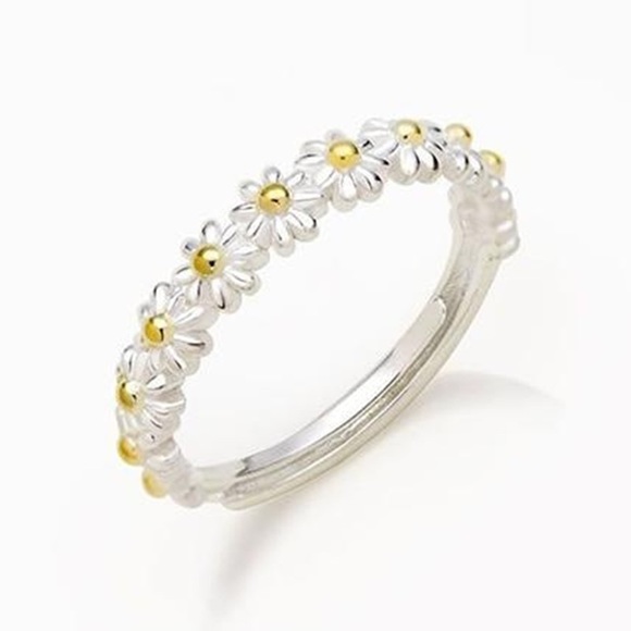 New 925 Silver Flower Daisy Women’s Ring - Picture 6 of 6